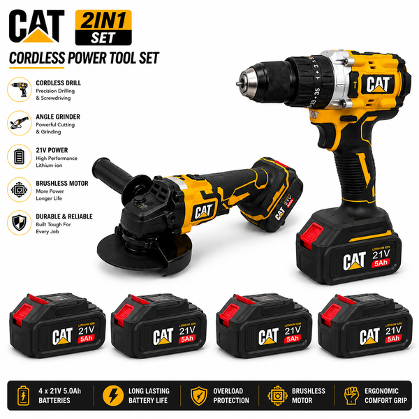 CATERPILLAR 2IN1 BRUSHLESS KIT WITH 4 BATTERIES